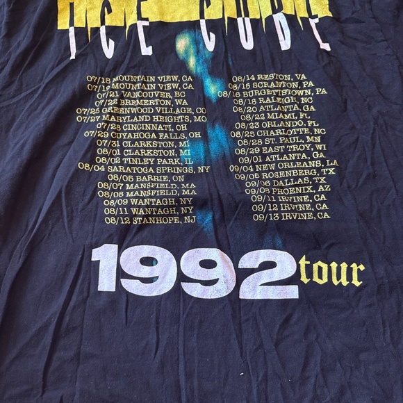 Ice Cube Death Certificate Tour Shirt Official Reprint XL NWA - Picture 3 of 3